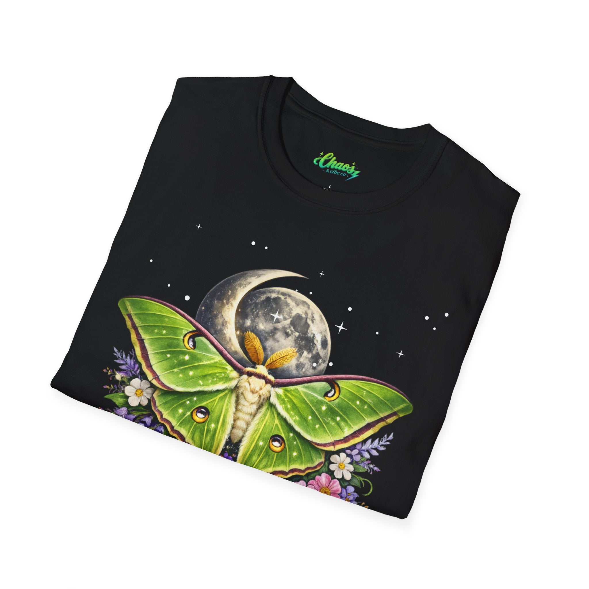 Unisex Luna Moth Moonlight T-Shirt — Botanical Moon Moth Graphic Tee