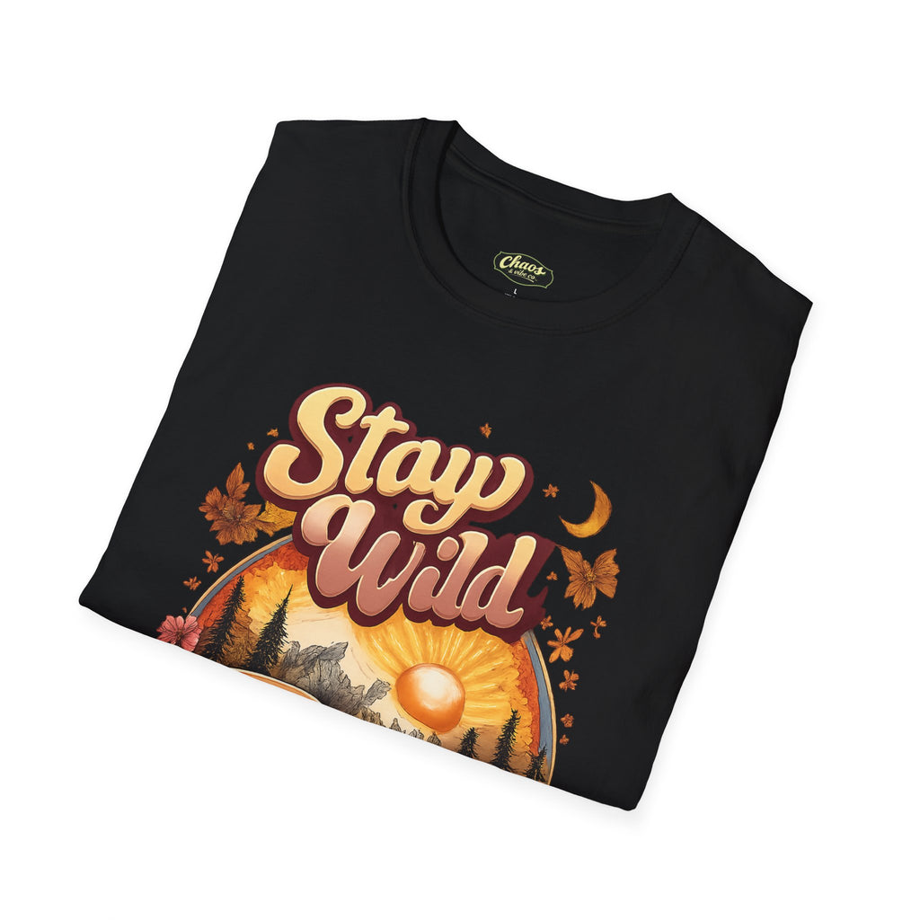 Stay Wild van sunset graphic T-Shirt | vintage camper adventure