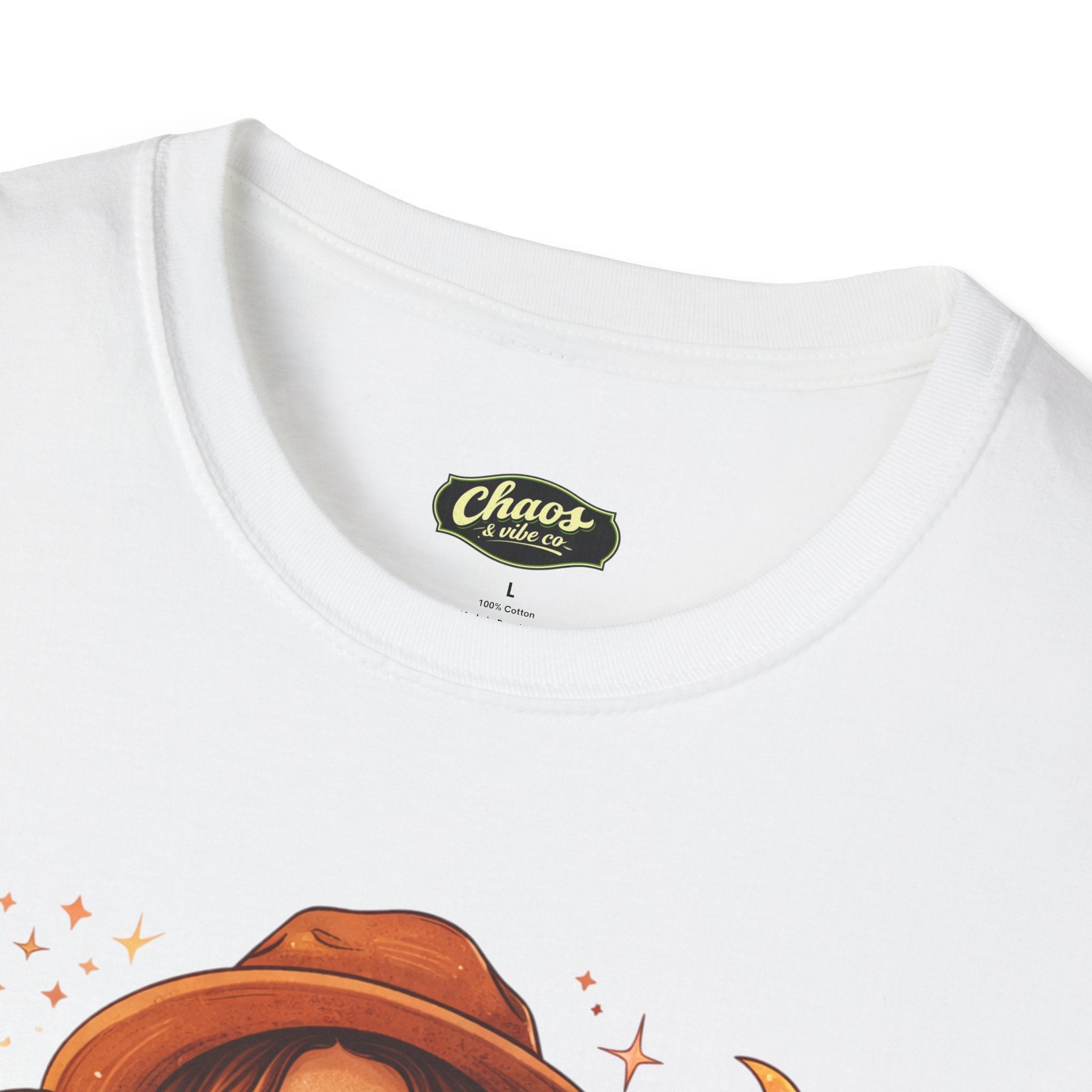 Boho Camper Girl T-Shirt | Retro Van, Campfire, Floral Sunset