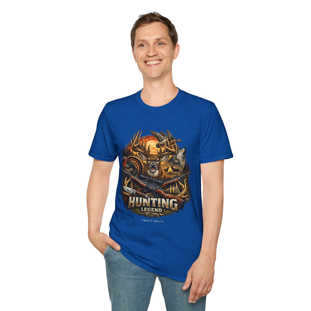 Unisex Hunting Legend T-Shirt — Deer, Wolf, Turkey & Duck Wildlife Graphic Tee