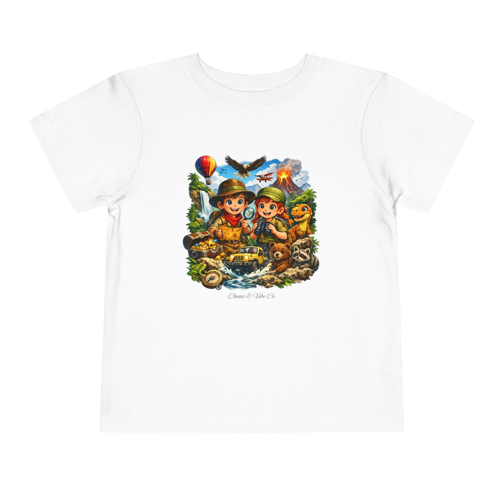 Toddler Adventure Kids Tee – Cute Explorer Cartoon Shirt