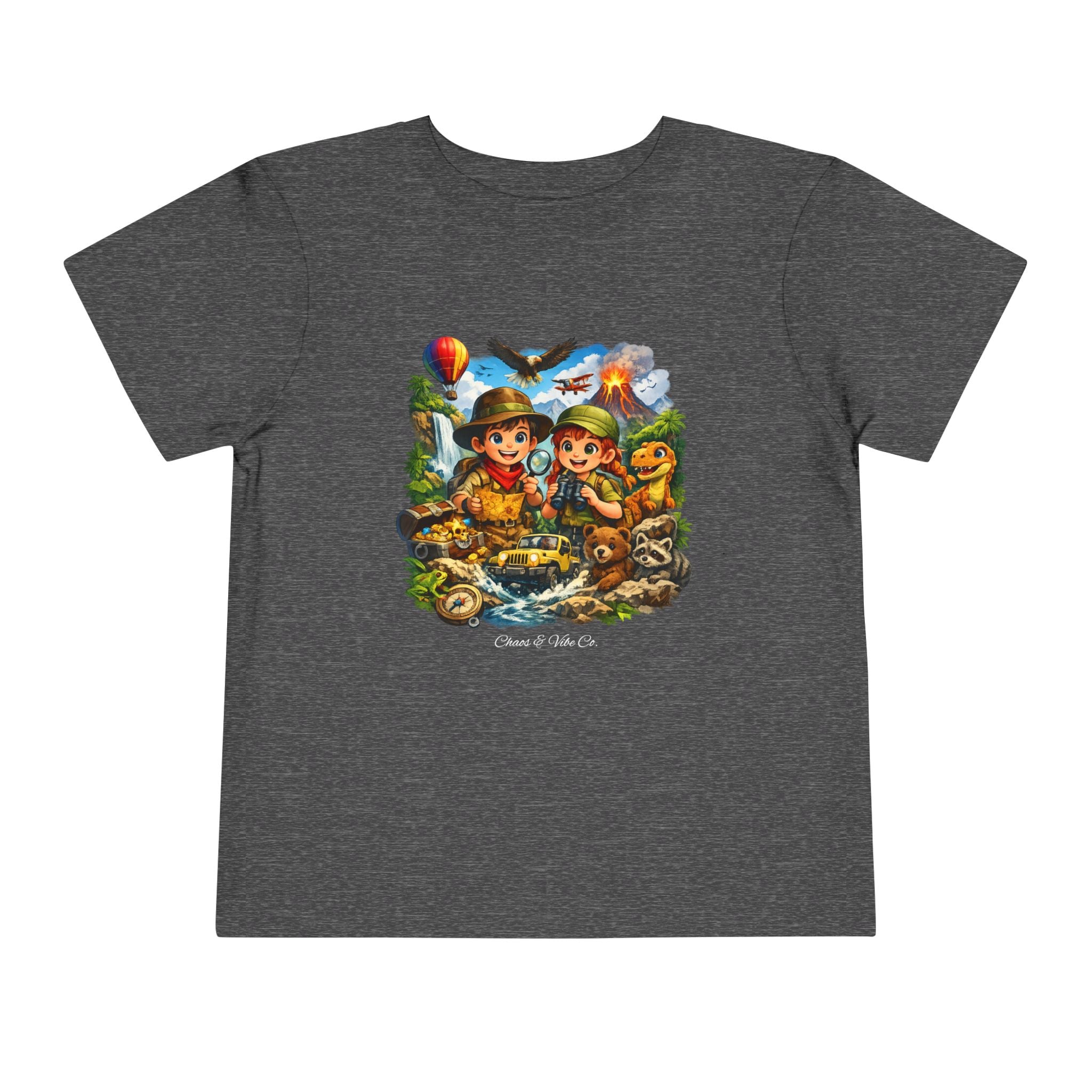 Toddler Adventure Kids Tee – Cute Explorer Cartoon Shirt