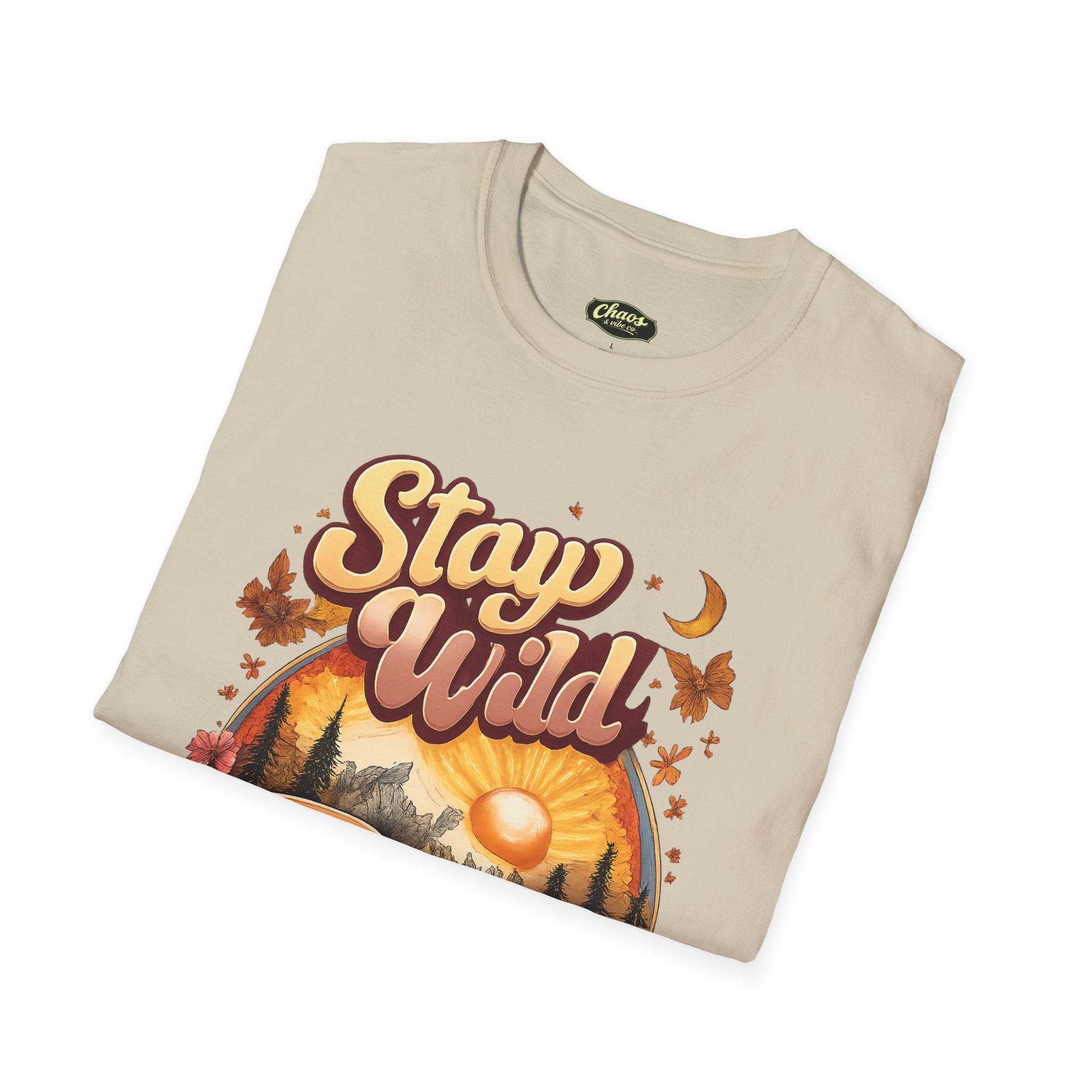 Stay Wild van sunset graphic T-Shirt | vintage camper adventure