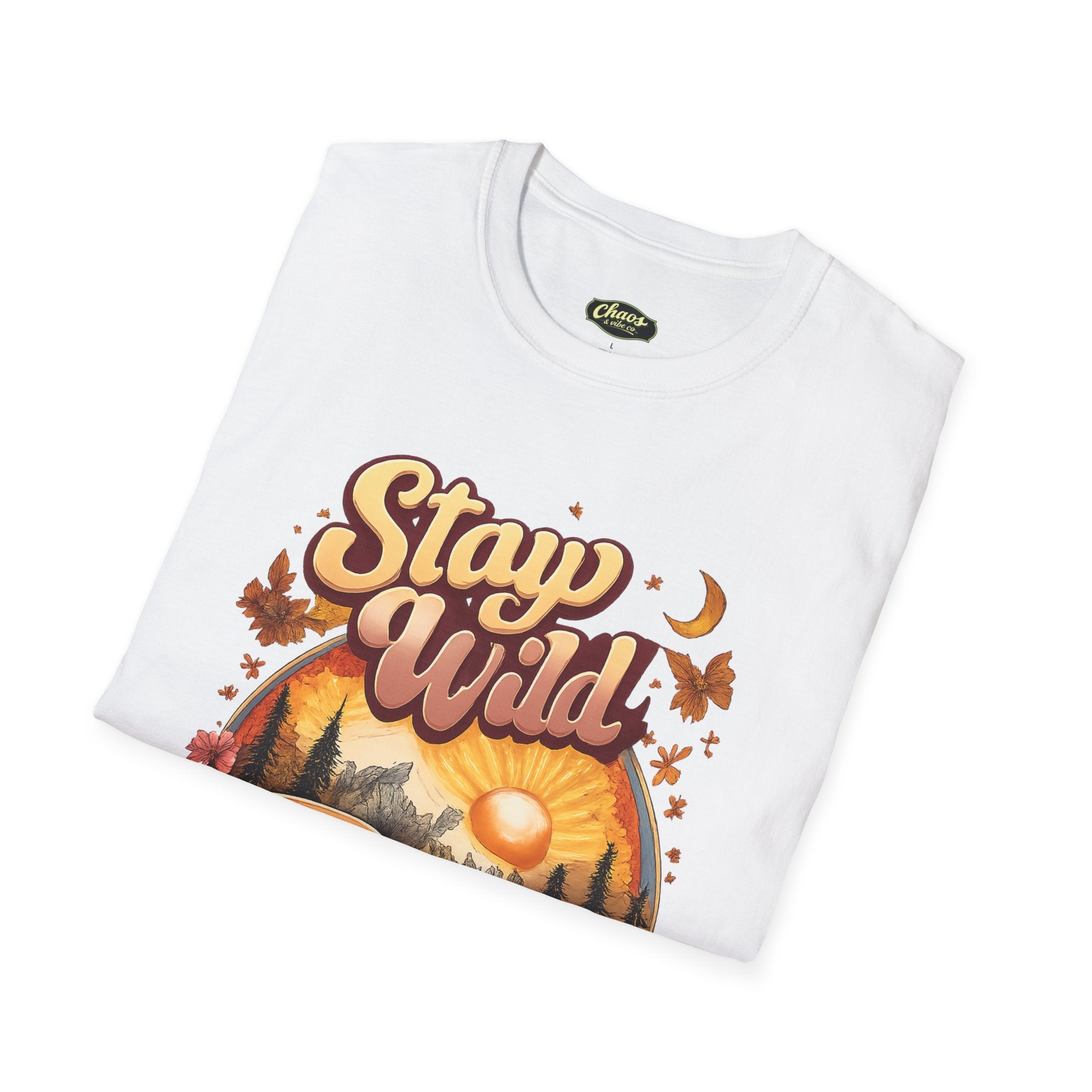Stay Wild van sunset graphic T-Shirt | vintage camper adventure