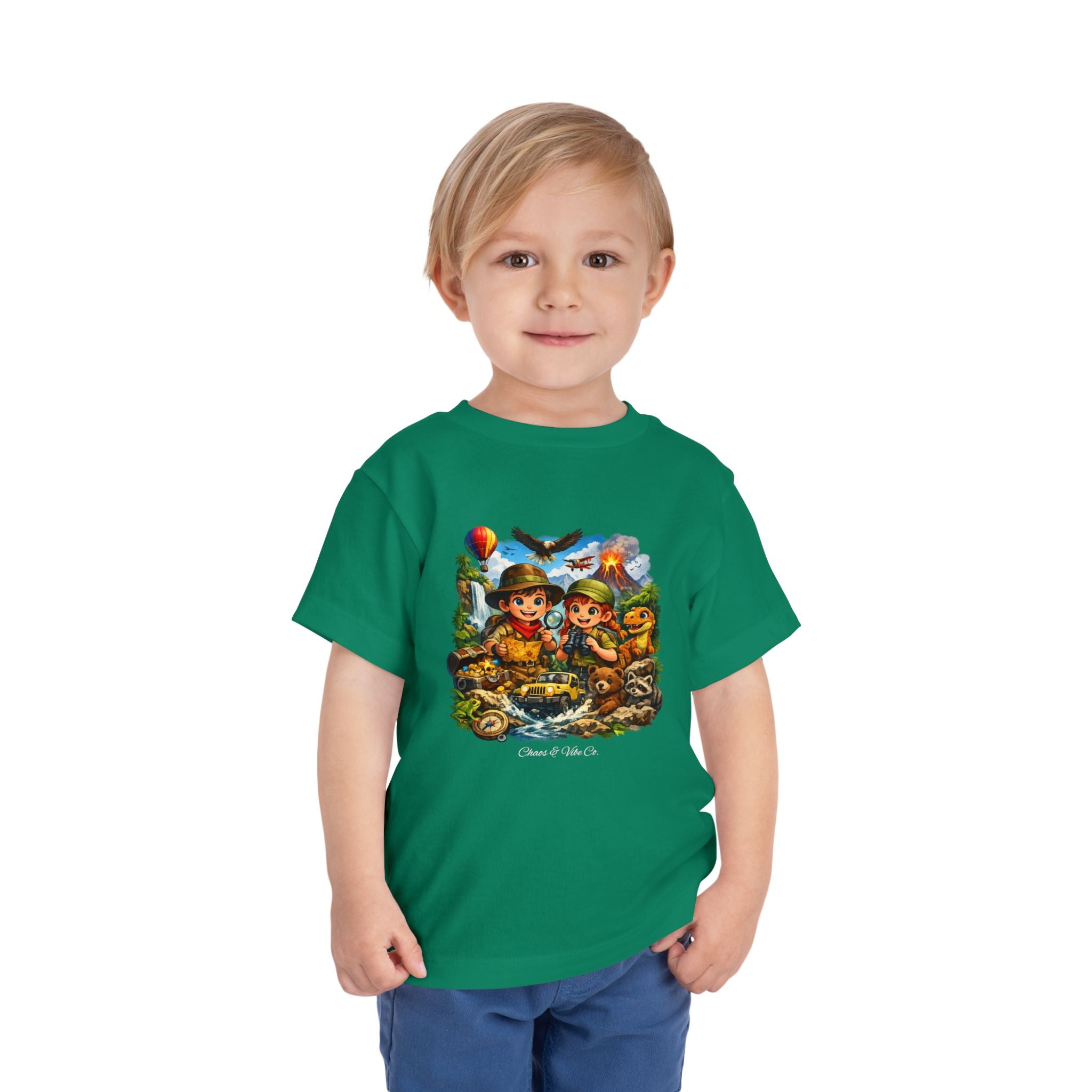 Toddler Adventure Kids Tee – Cute Explorer Cartoon Shirt