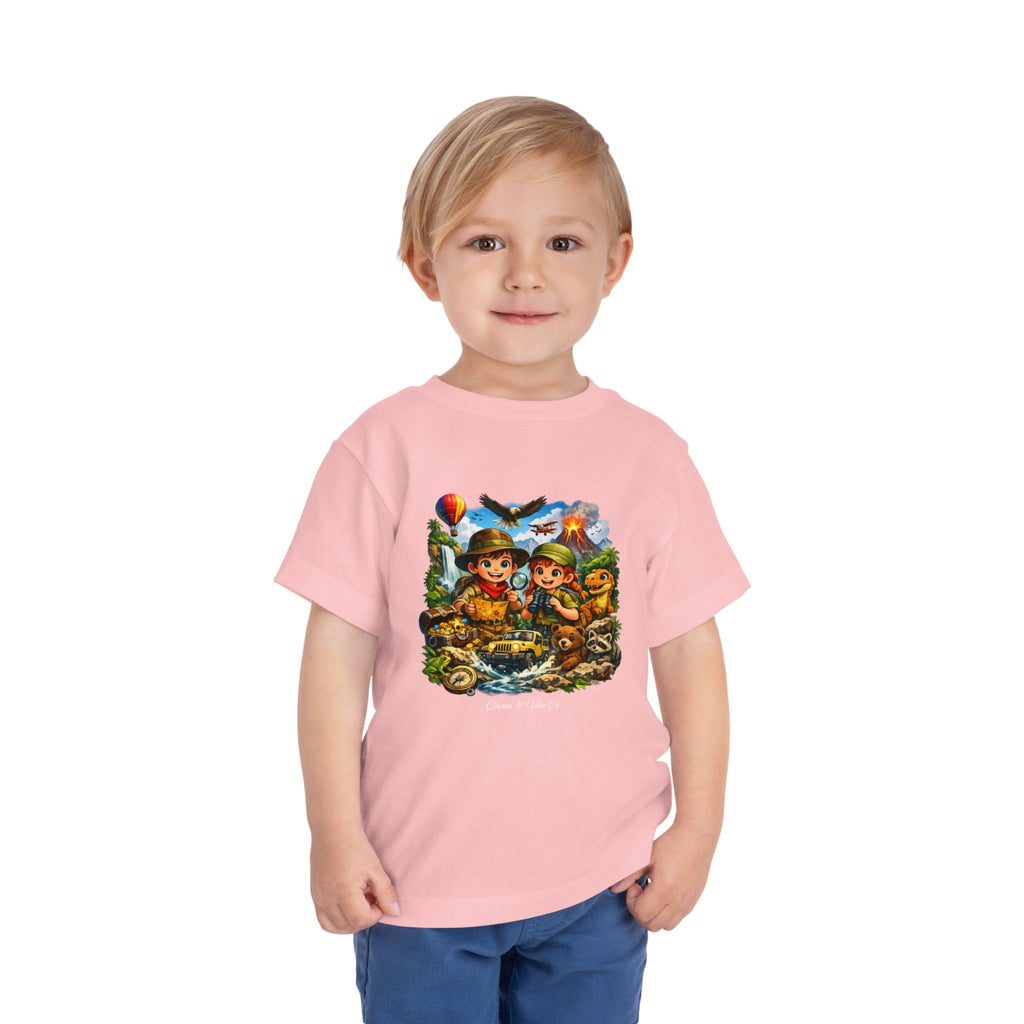Toddler Adventure Kids Tee – Cute Explorer Cartoon Shirt