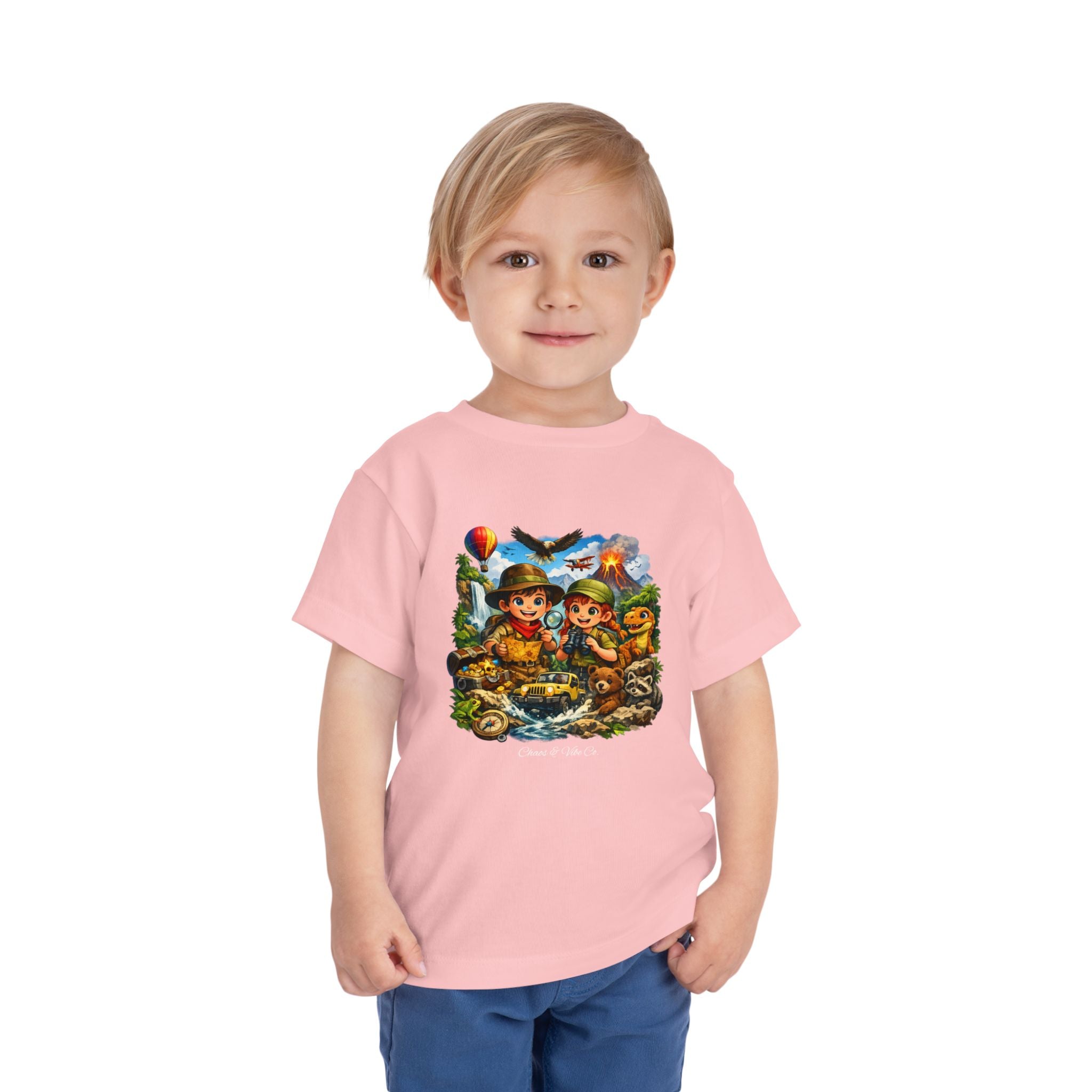 Toddler Adventure Kids Tee – Cute Explorer Cartoon Shirt
