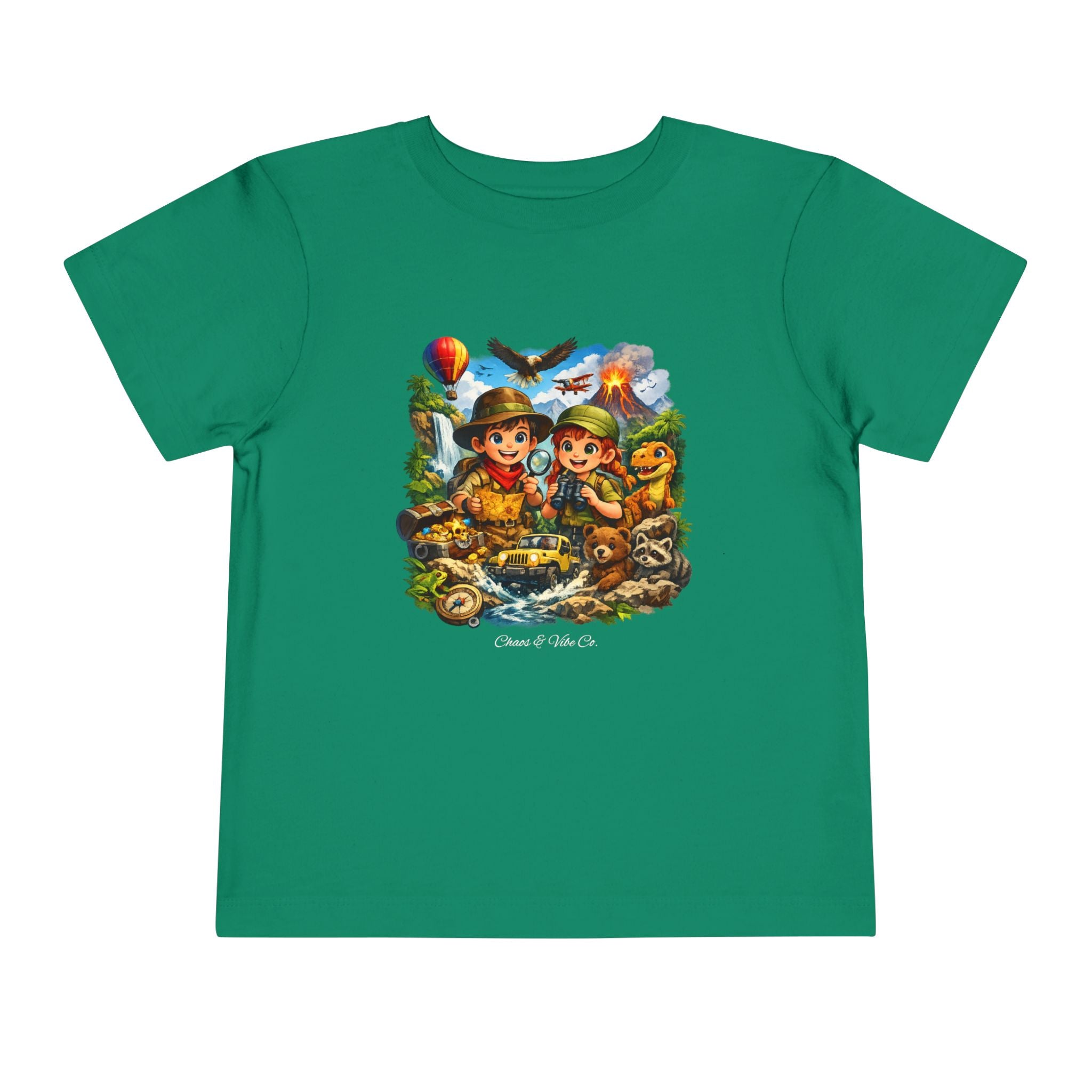 Toddler Adventure Kids Tee – Cute Explorer Cartoon Shirt