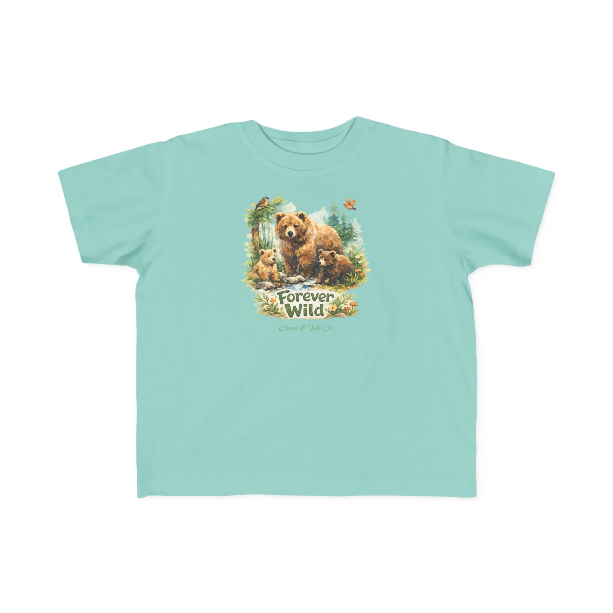Toddler T-Shirt - "Forever Wild" Bear Woodland Graphic Tee