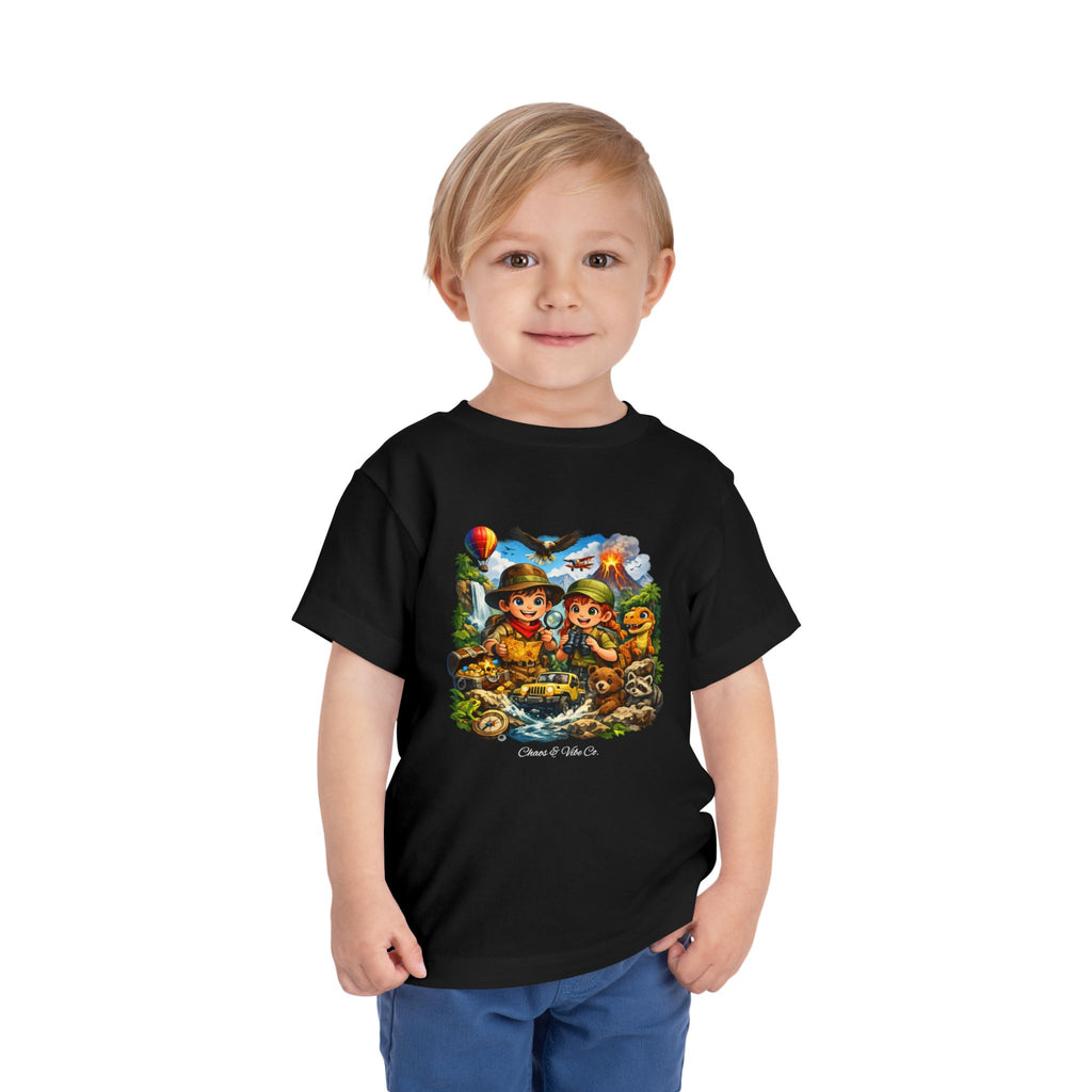 Toddler Adventure Kids Tee – Cute Explorer Cartoon Shirt