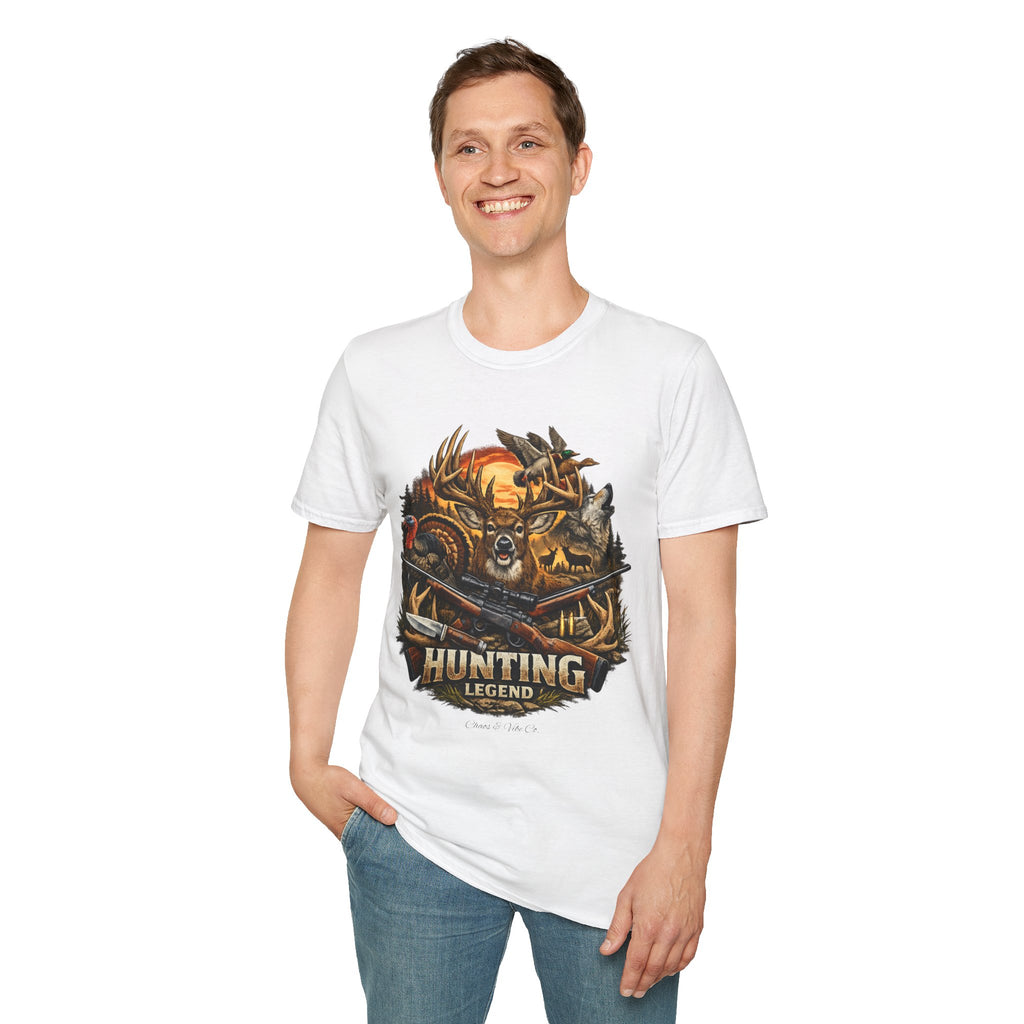 Unisex Hunting Legend T-Shirt — Deer, Wolf, Turkey & Duck Wildlife Graphic Tee