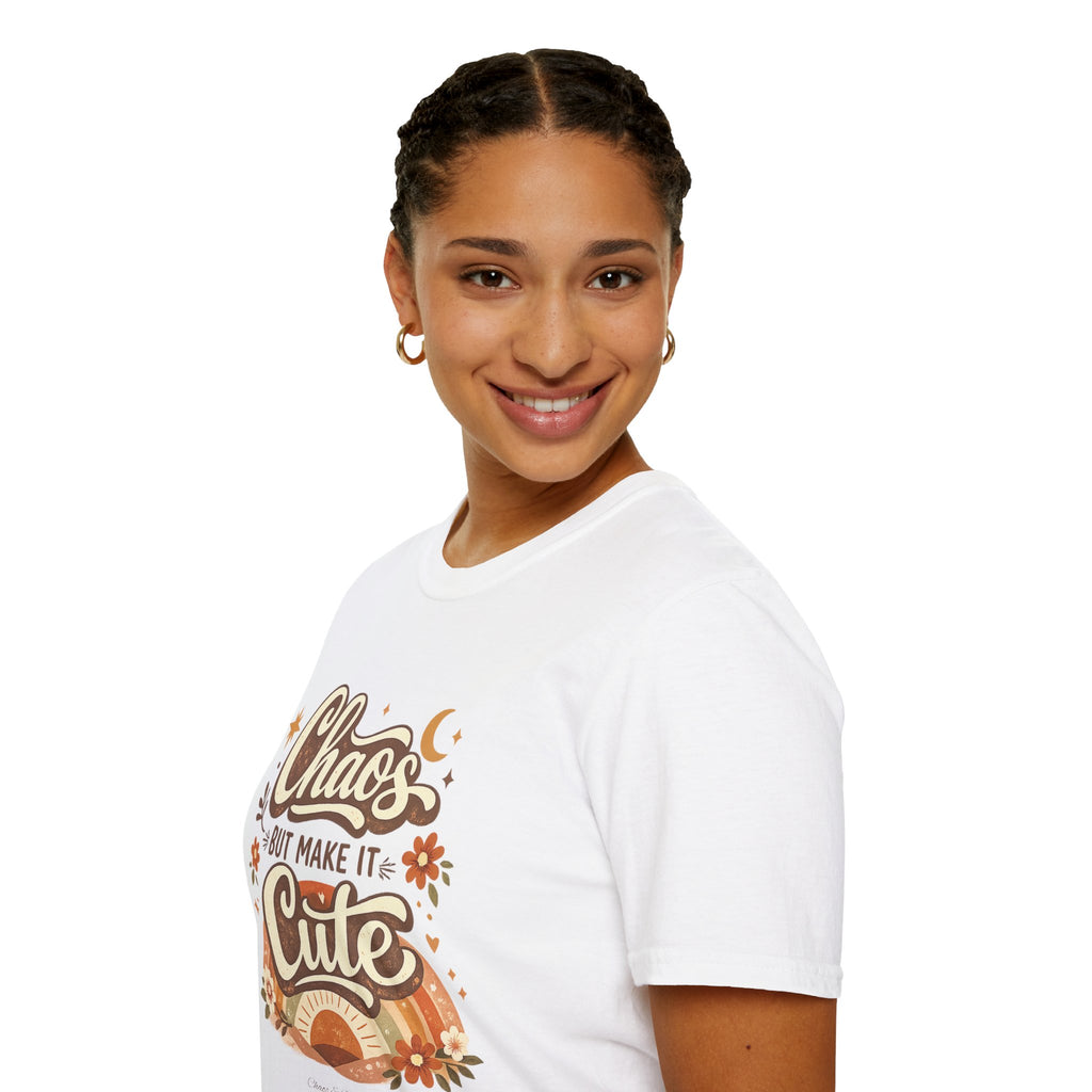 Unisex Chaos But Make It Cute T-Shirt — Retro Boho Graphic Tee