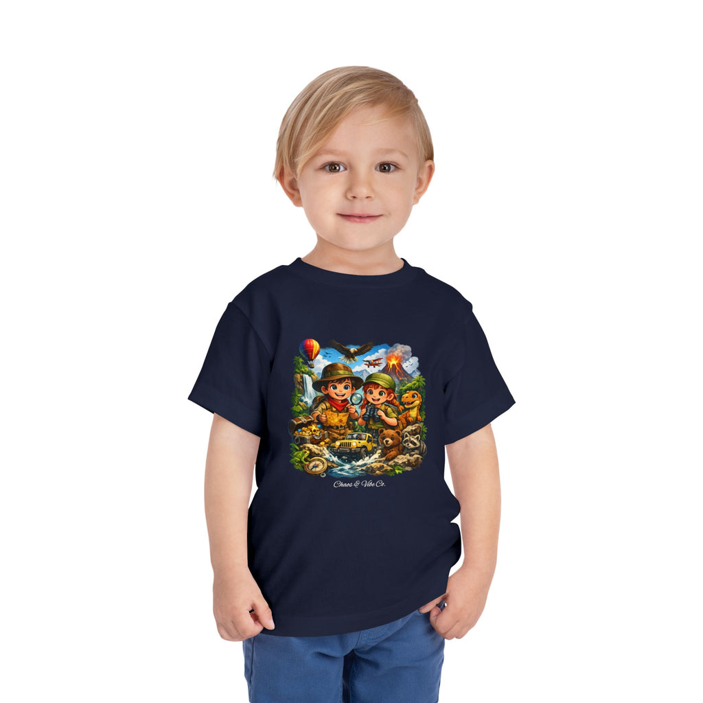 Toddler Adventure Kids Tee – Cute Explorer Cartoon Shirt