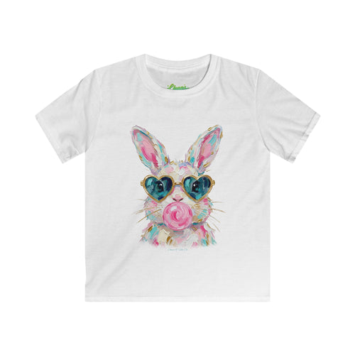 Kids Bunny T‑Shirt — Colorful Bunny with Heart Sunglasses