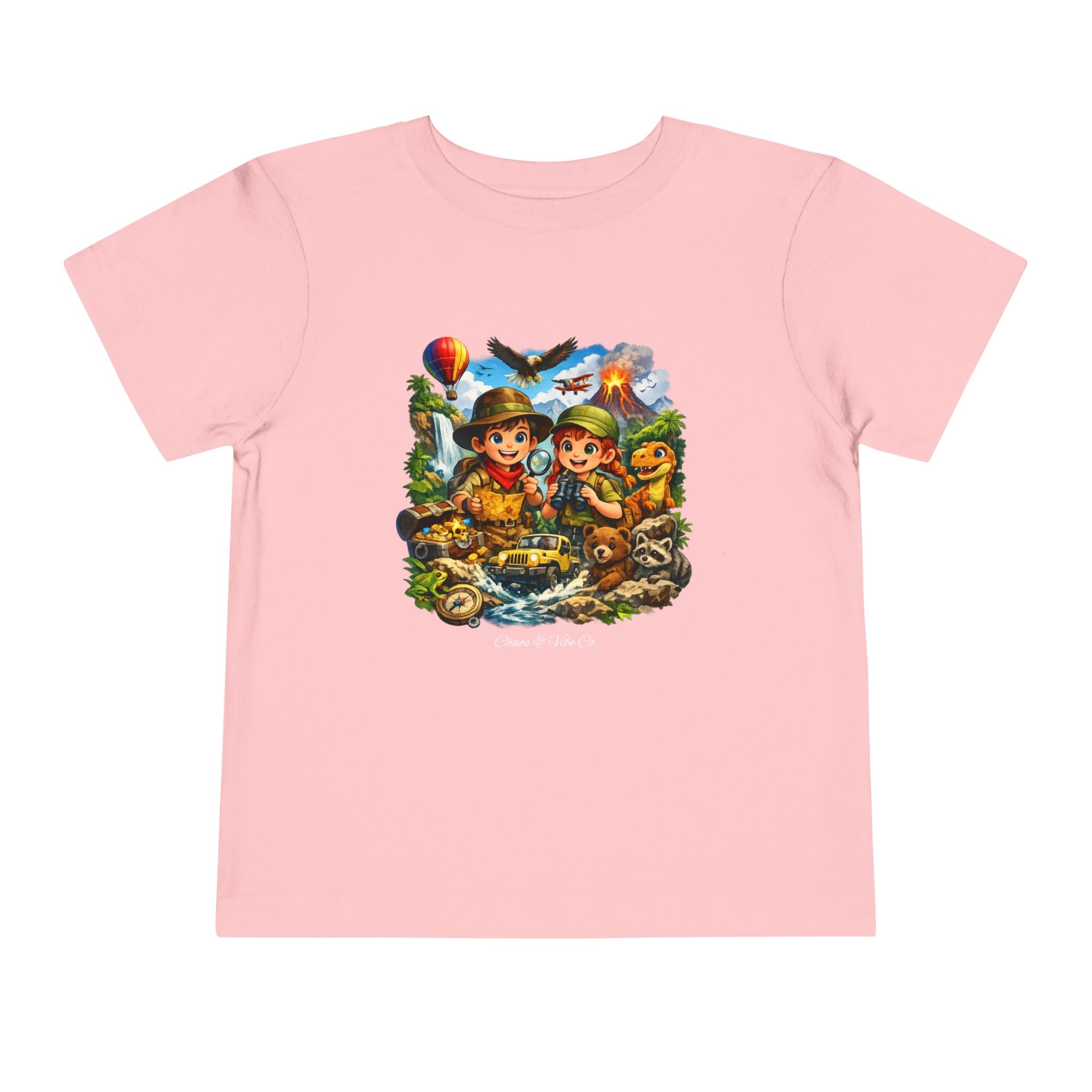 Toddler Adventure Kids Tee – Cute Explorer Cartoon Shirt