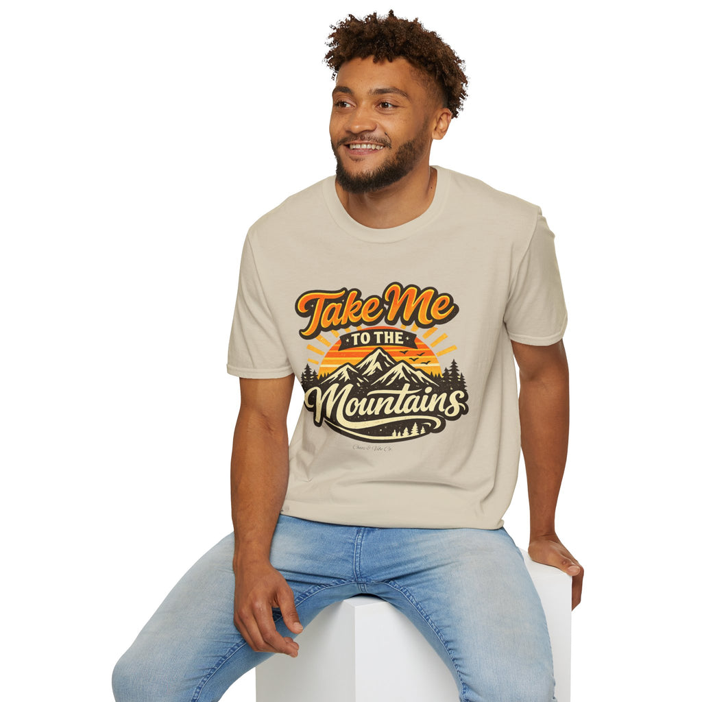 Unisex Take Me to the Mountains T-Shirt – Retro Outdoor Adventure Tee