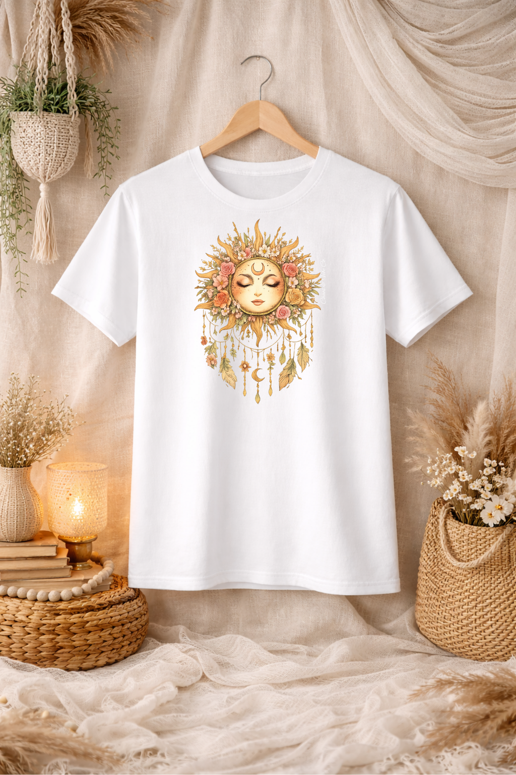 Bohemian Sun Goddess Dreamcatcher Tee