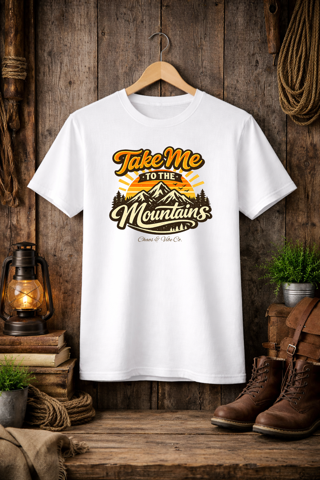 Unisex Take Me to the Mountains T-Shirt – Retro Outdoor Adventure Tee