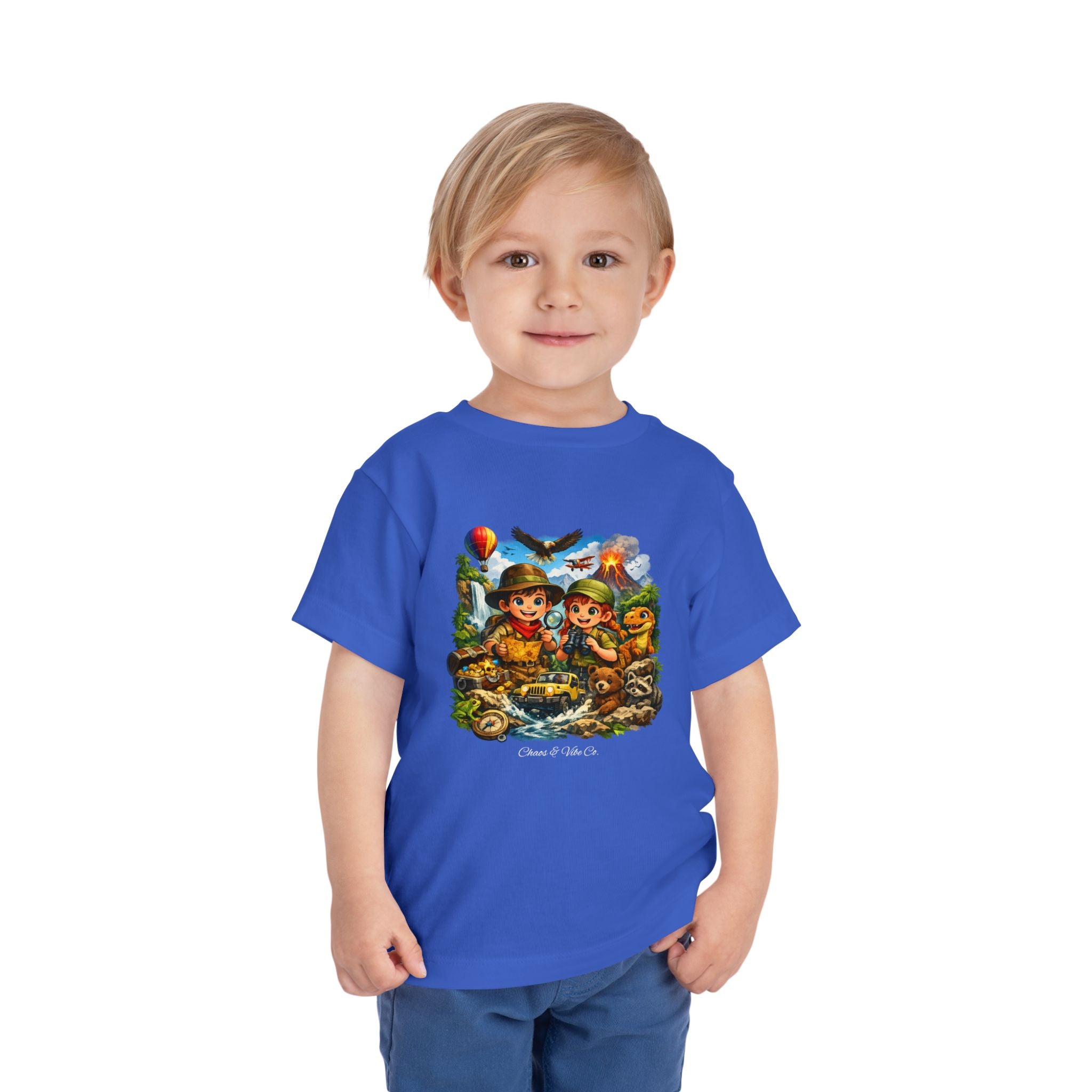 Toddler Adventure Kids Tee – Cute Explorer Cartoon Shirt