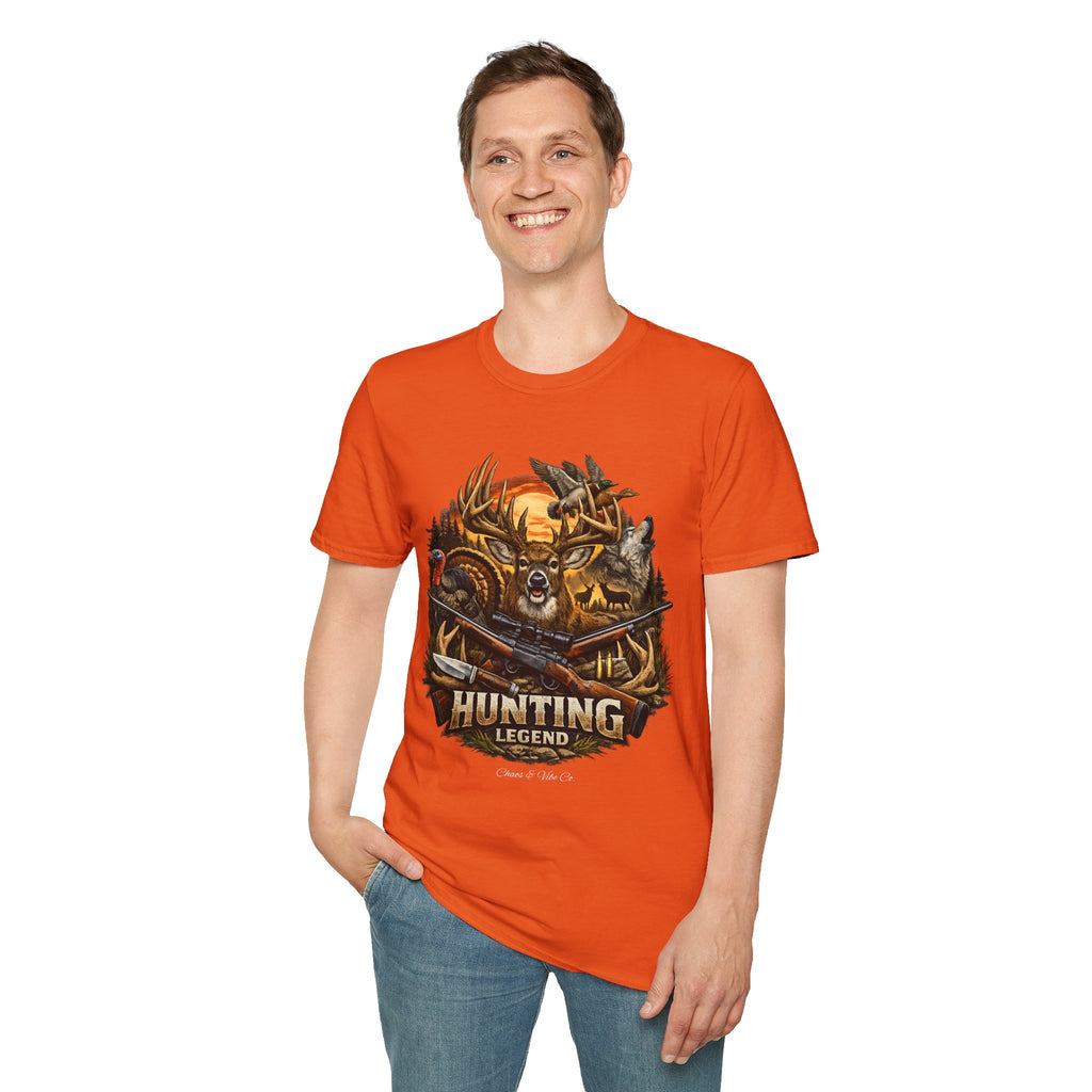 Unisex Hunting Legend T-Shirt — Deer, Wolf, Turkey & Duck Wildlife Graphic Tee