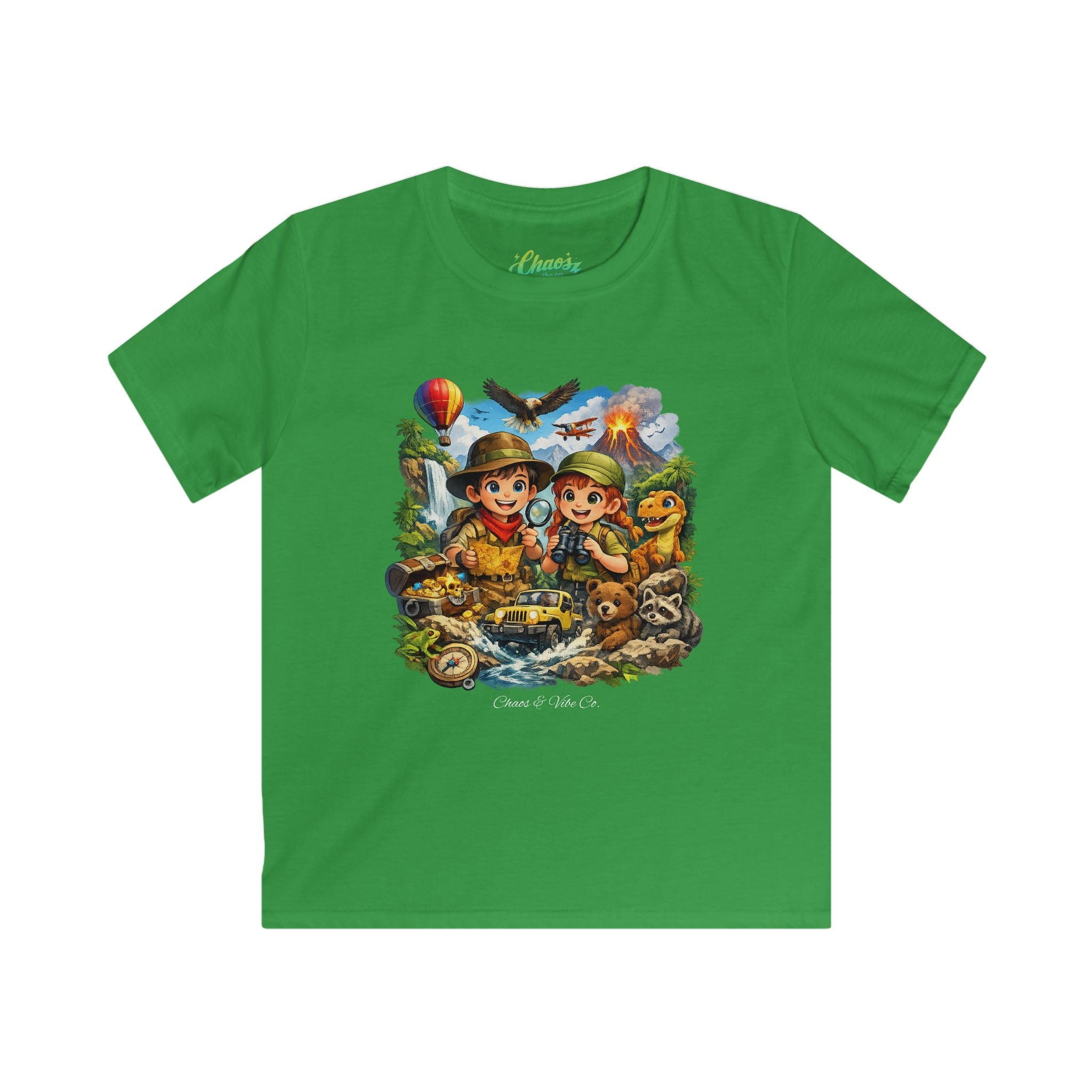 Kids Adventure Tee – Cute Explorer Jungle Scouts Graphic Shirt (Includes 'Scout & Explore' Text)