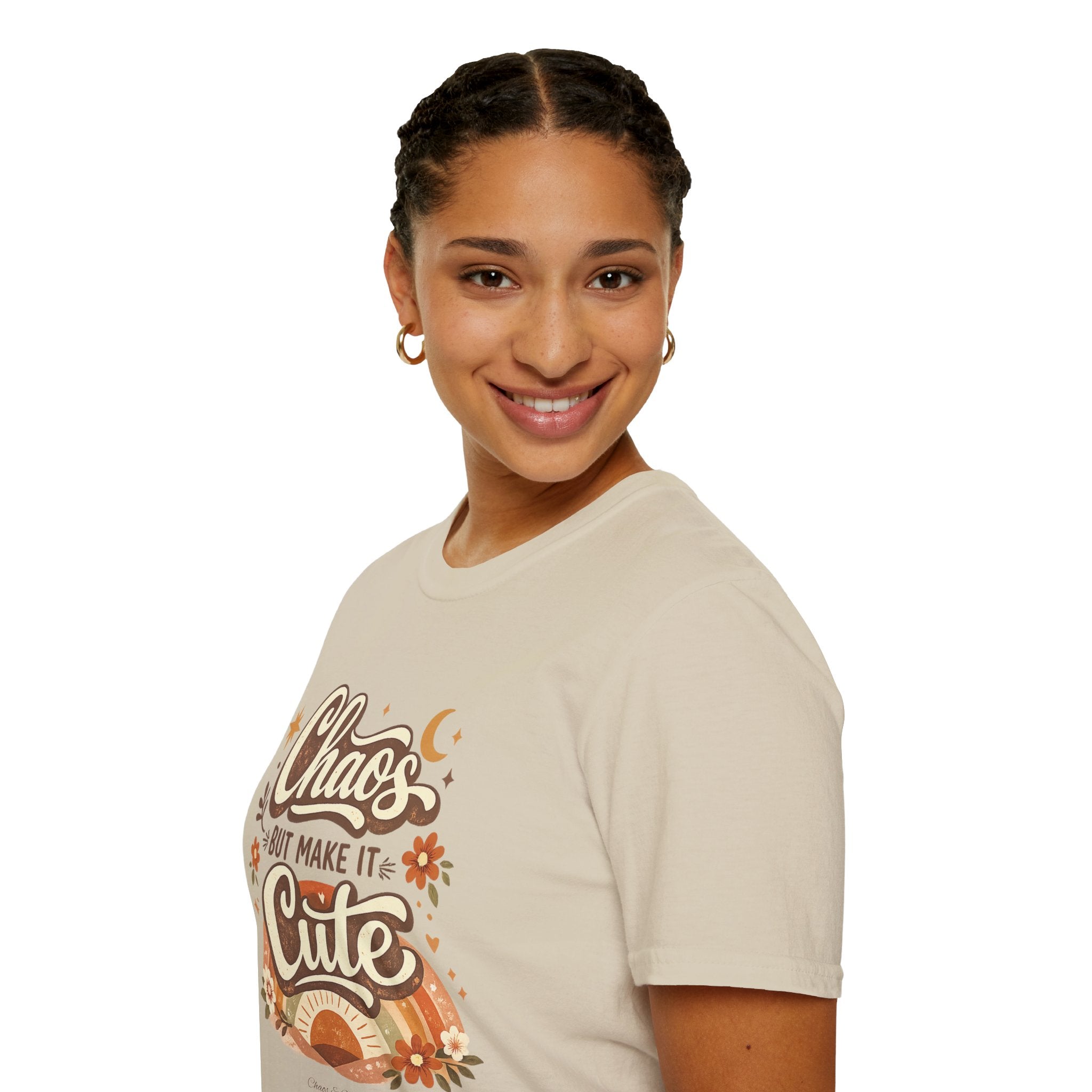 Unisex Chaos But Make It Cute T-Shirt — Retro Boho Graphic Tee