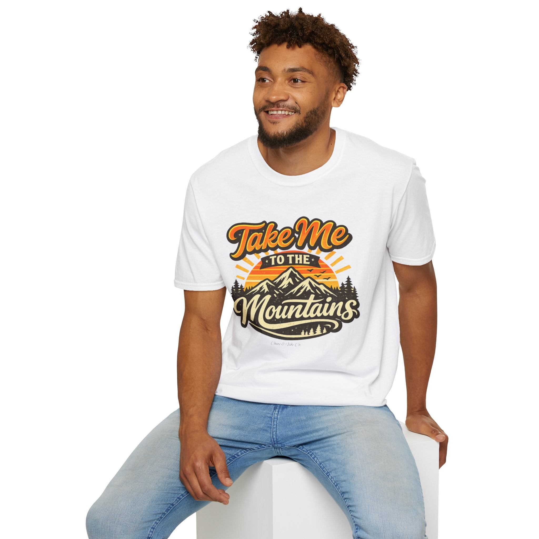 Unisex Take Me to the Mountains T-Shirt – Retro Outdoor Adventure Tee