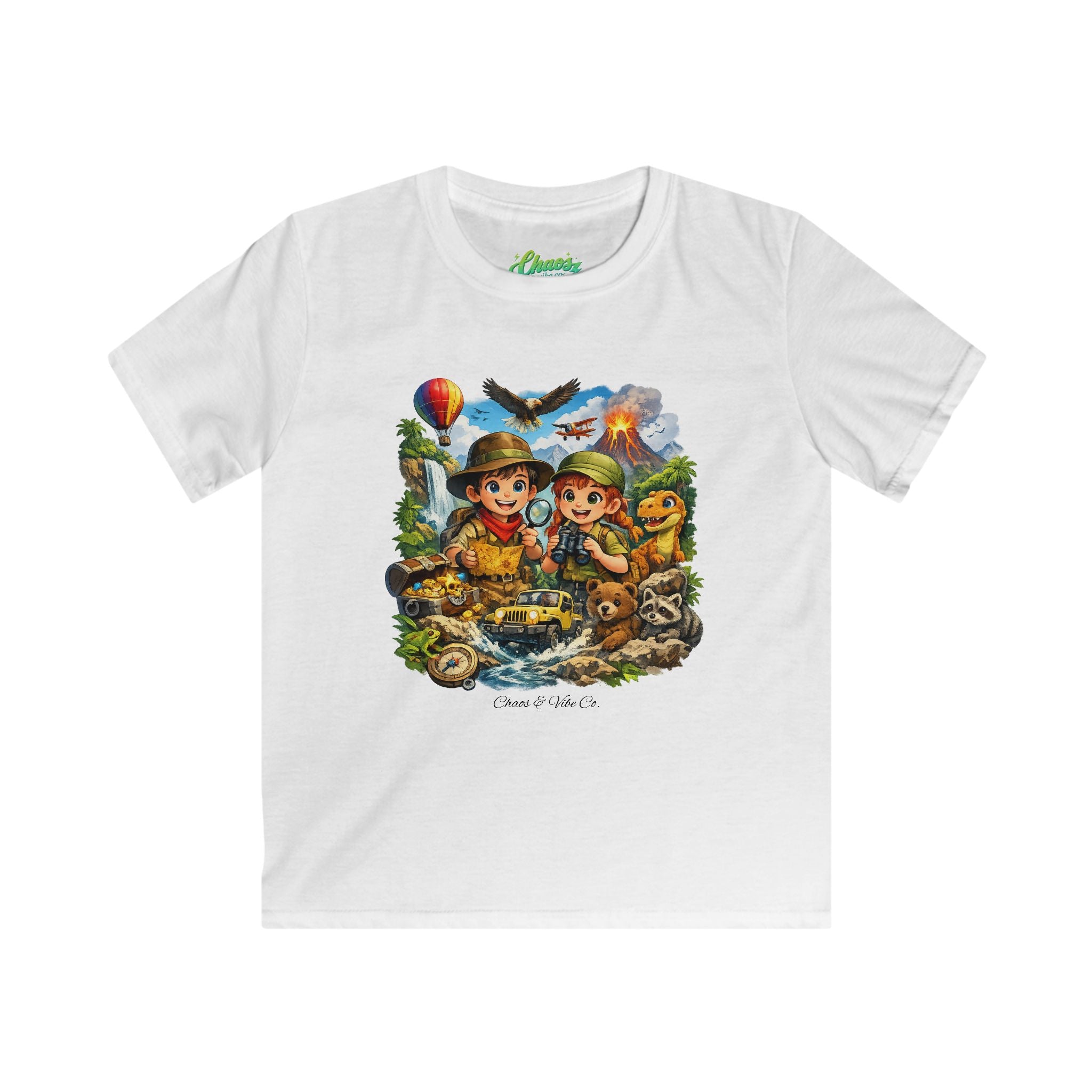 Kids Adventure Tee – Cute Explorer Jungle Scouts Graphic Shirt (Includes 'Scout & Explore' Text)