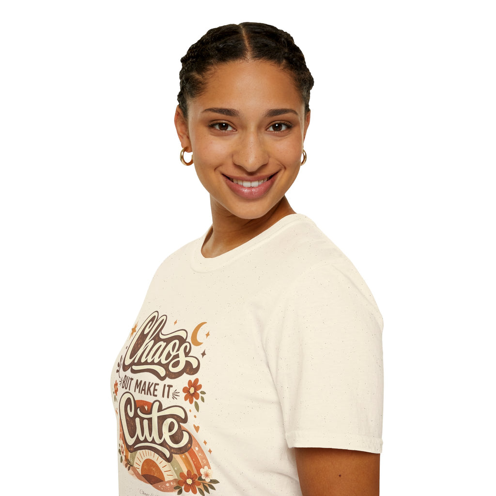 Unisex Chaos But Make It Cute T-Shirt — Retro Boho Graphic Tee
