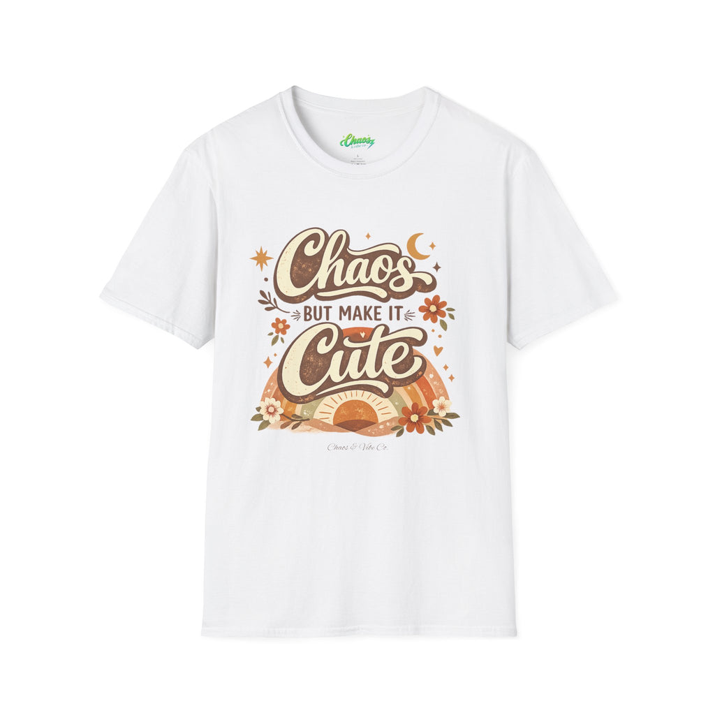 Unisex Chaos But Make It Cute T-Shirt — Retro Boho Graphic Tee