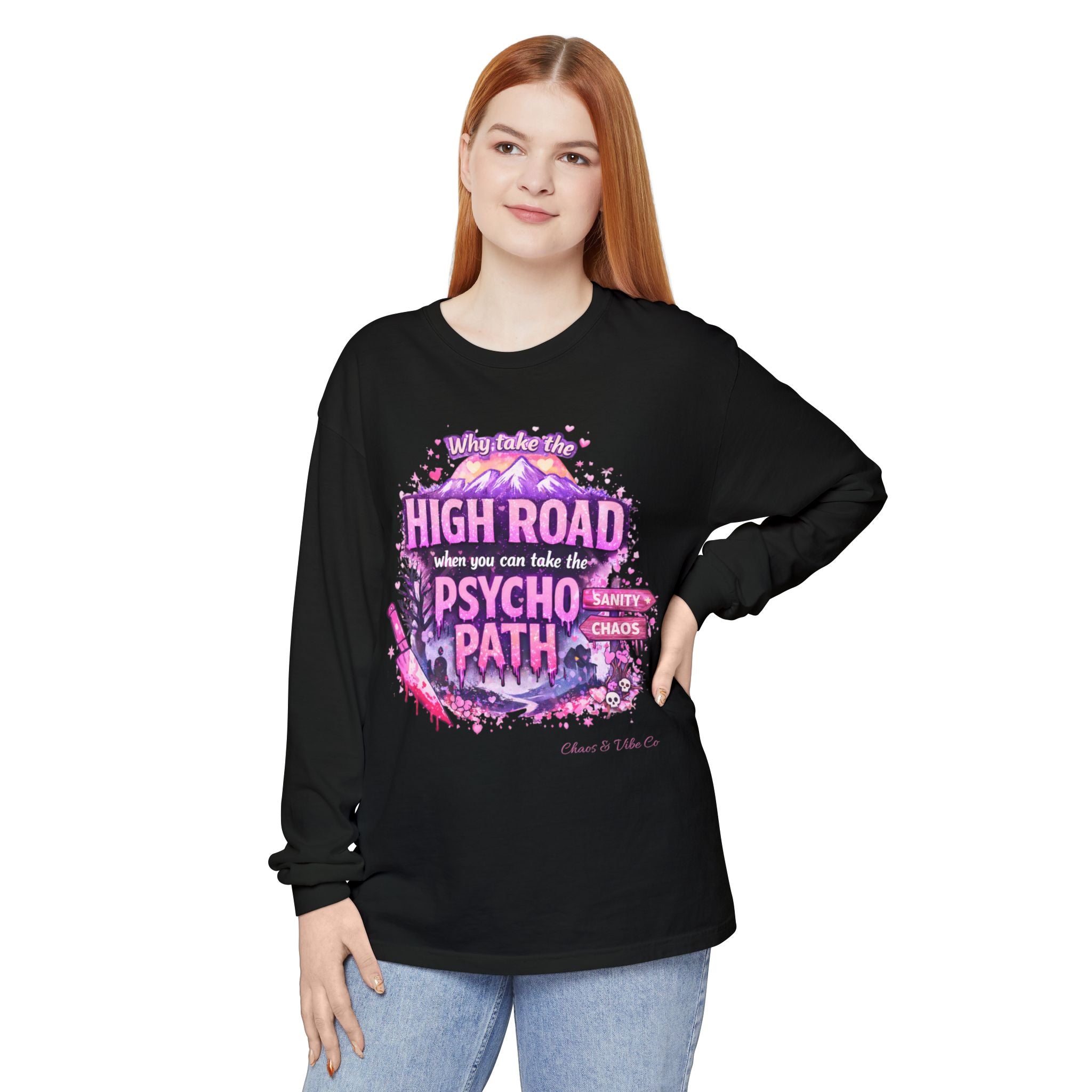 Unisex Psycho Path Long Sleeve T-Shirt