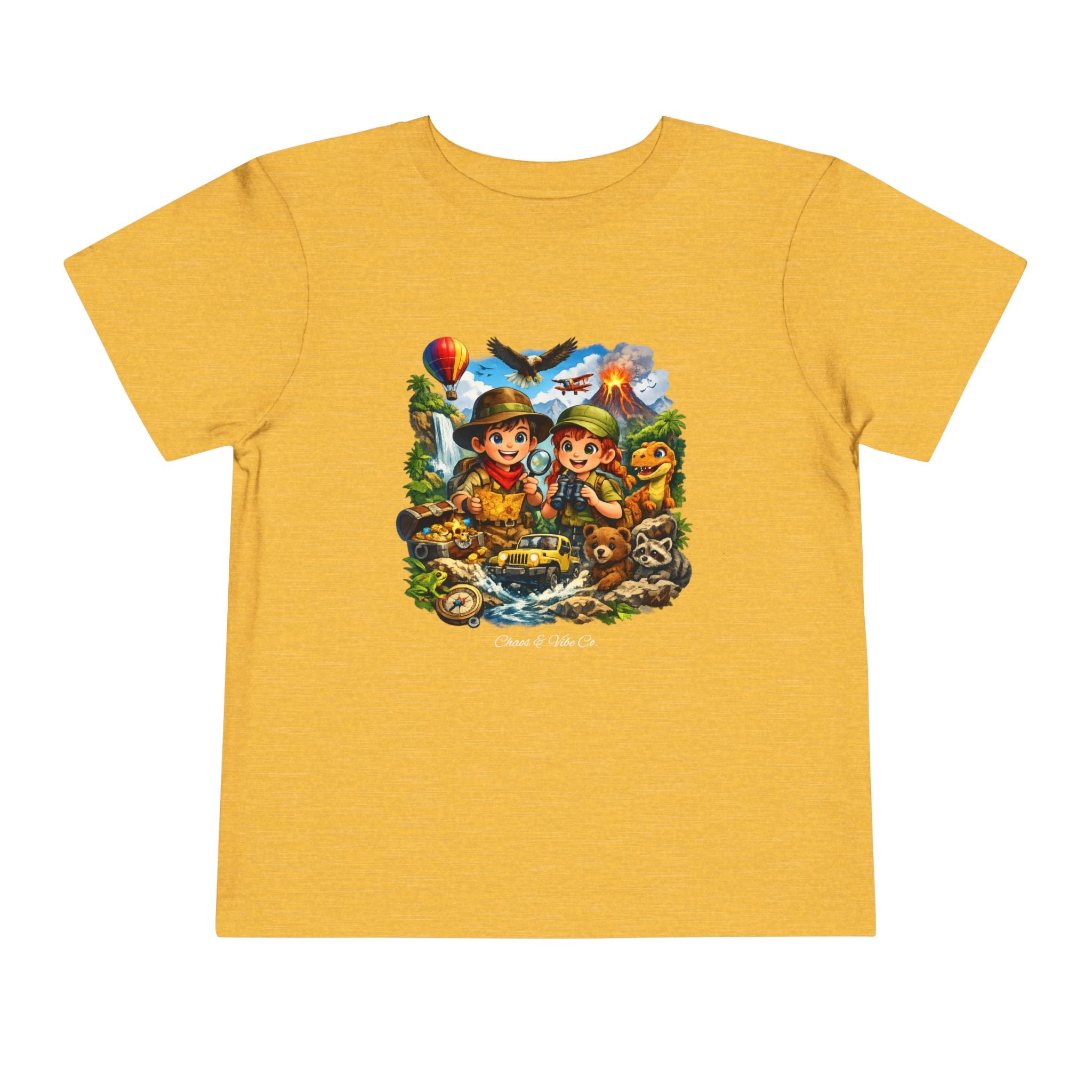 Toddler Adventure Kids Tee – Cute Explorer Cartoon Shirt