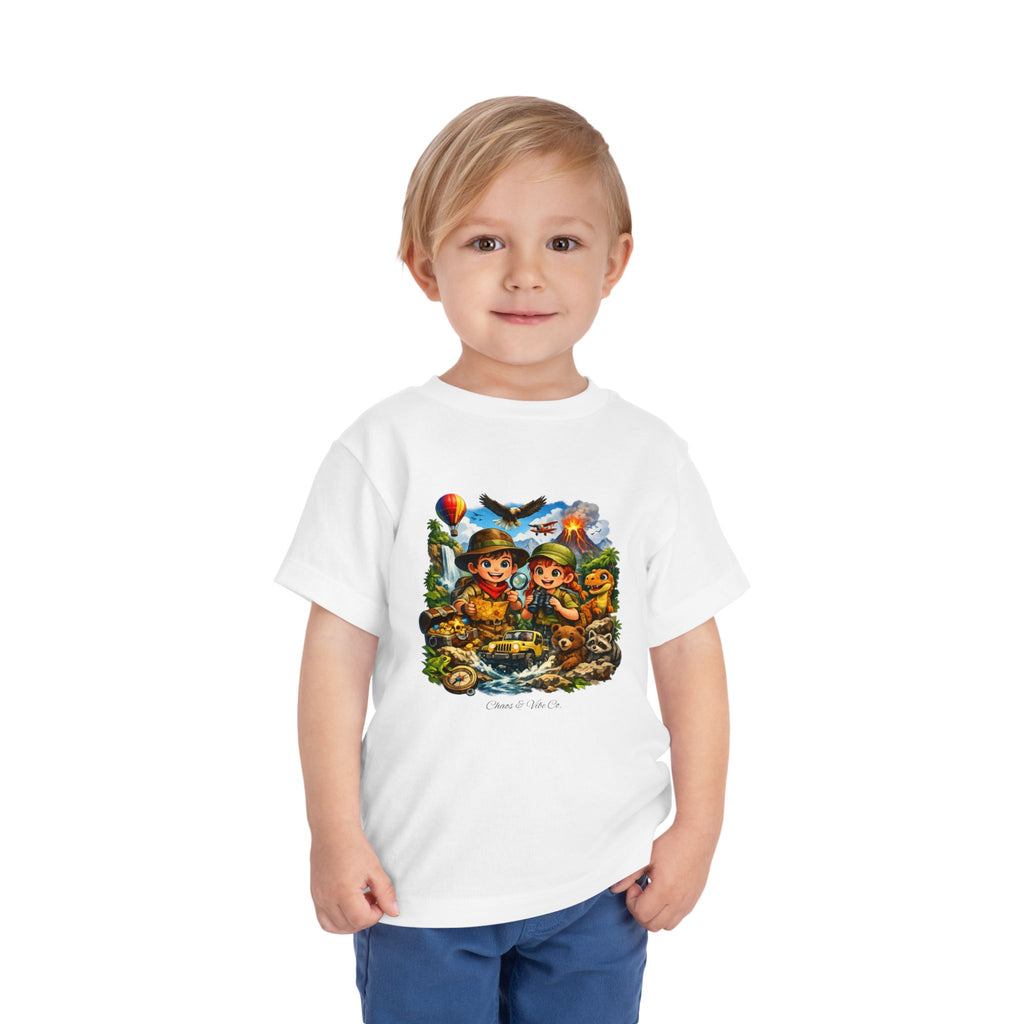 Toddler Adventure Kids Tee – Cute Explorer Cartoon Shirt