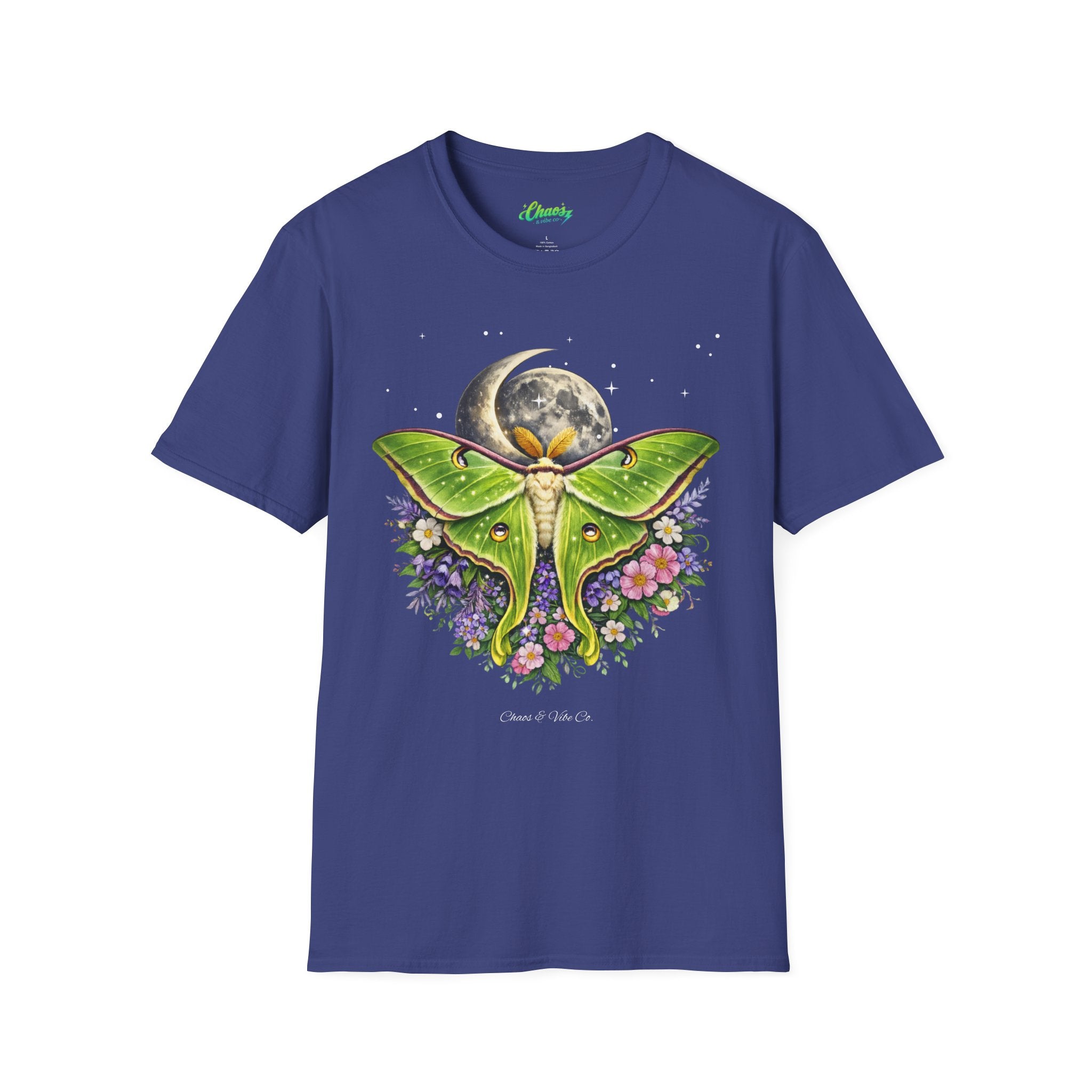 Unisex Luna Moth Moonlight T-Shirt — Botanical Moon Moth Graphic Tee