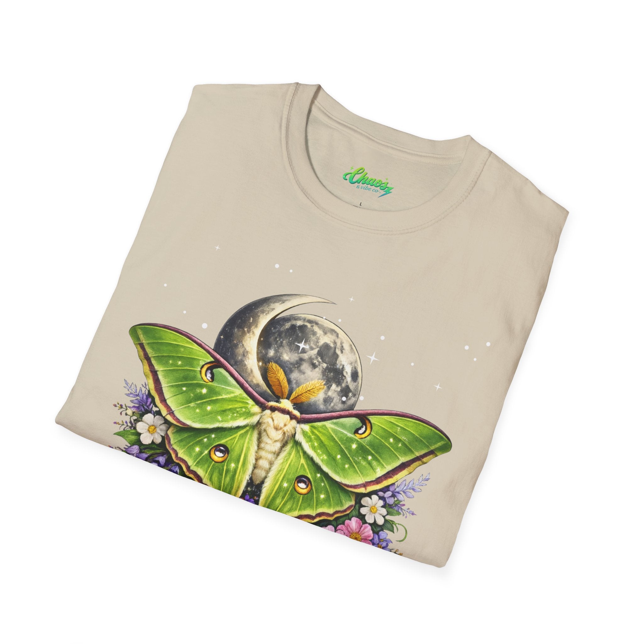 Unisex Luna Moth Moonlight T-Shirt — Botanical Moon Moth Graphic Tee